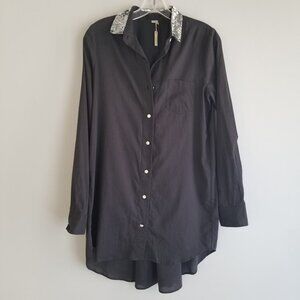 Chan Luu Long Sleeve Blouse--Black